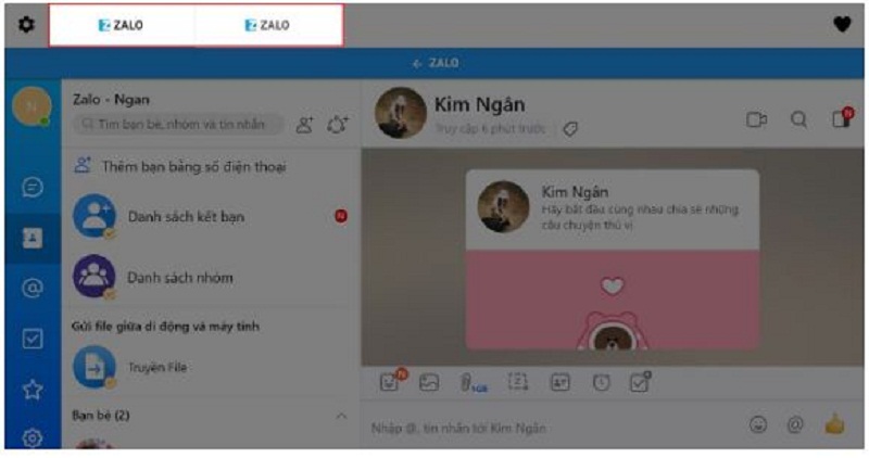 nhanchonbieutuongrangcuadechuyendoi2tabtaikhoanzalo Hướng dẫn 2 cách đăng nhập 2 tài khoản Zalo cùng lúc trên máy tính, laptop