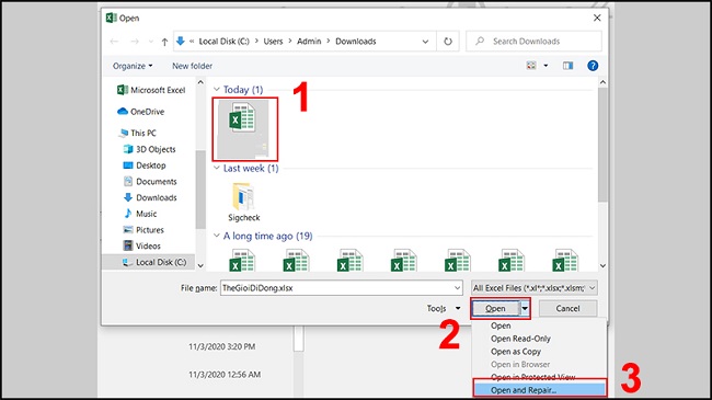 loi-khong-mo-duoc-file-excel-3-1 sửa lỗi không mở được file excel
