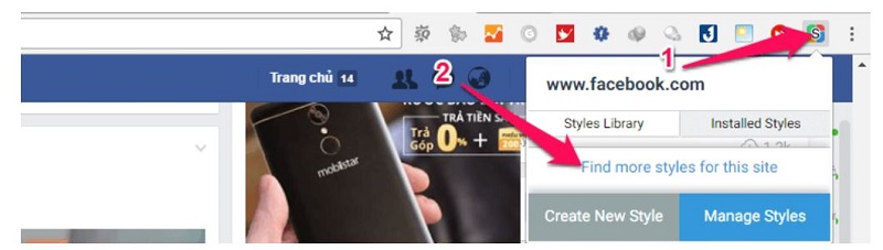 buoc2dangnhapfacebookchonbieutuongtienichstylish đổi giao diện Facebook