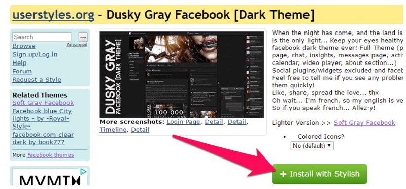nhanchonvaothemebanyeuthichsaudochonmucinstallwithstylishdecaidatthemechogiaodien đổi giao diện Facebook